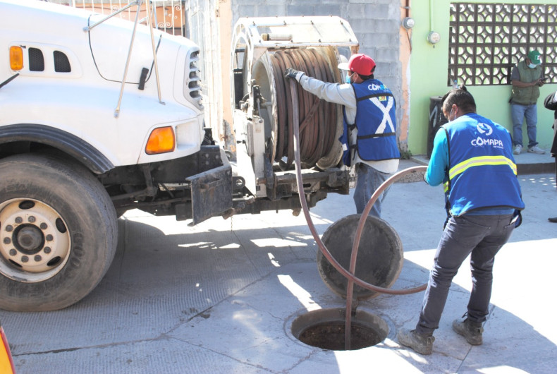 Intensifica COMAPA Reynosa limpieza de drenaje sanitario 
