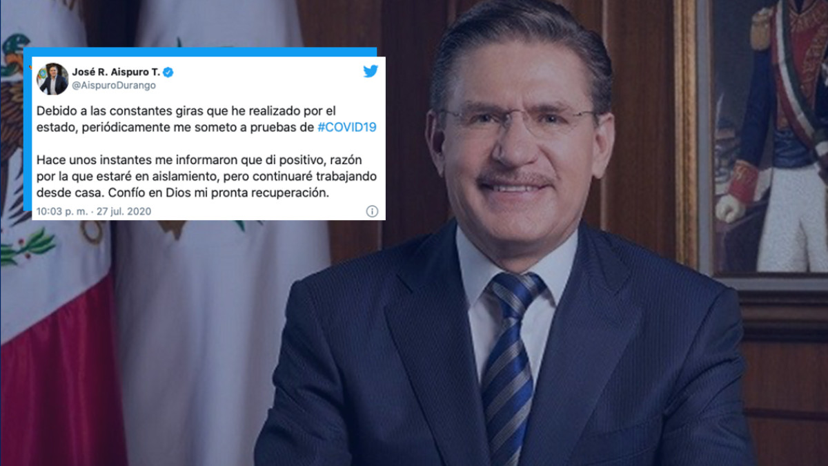 El gobernador de Durango da positivo a COVID-19