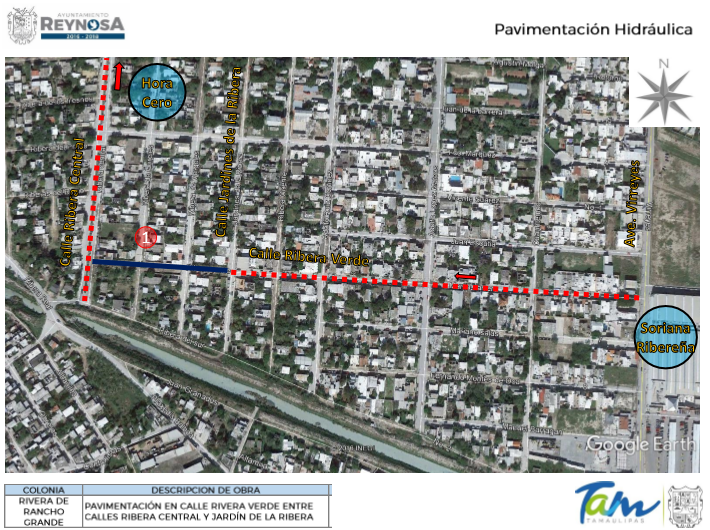 Obra de pavimentación en Calle Ribera Verde