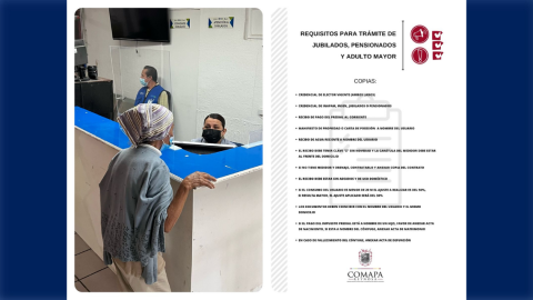 Invita COMAPA a jubilados a registrase para obtener descuentos
