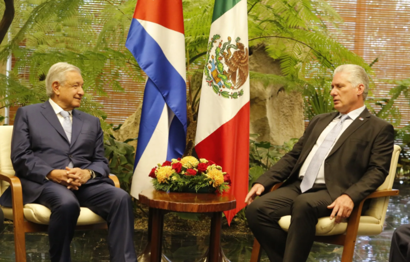 Sostiene AMLO encuentro con su homólogo Díaz-Canel