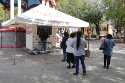 Apertura Gobierno de Matamoros módulo para pago del predial en la plaza principal