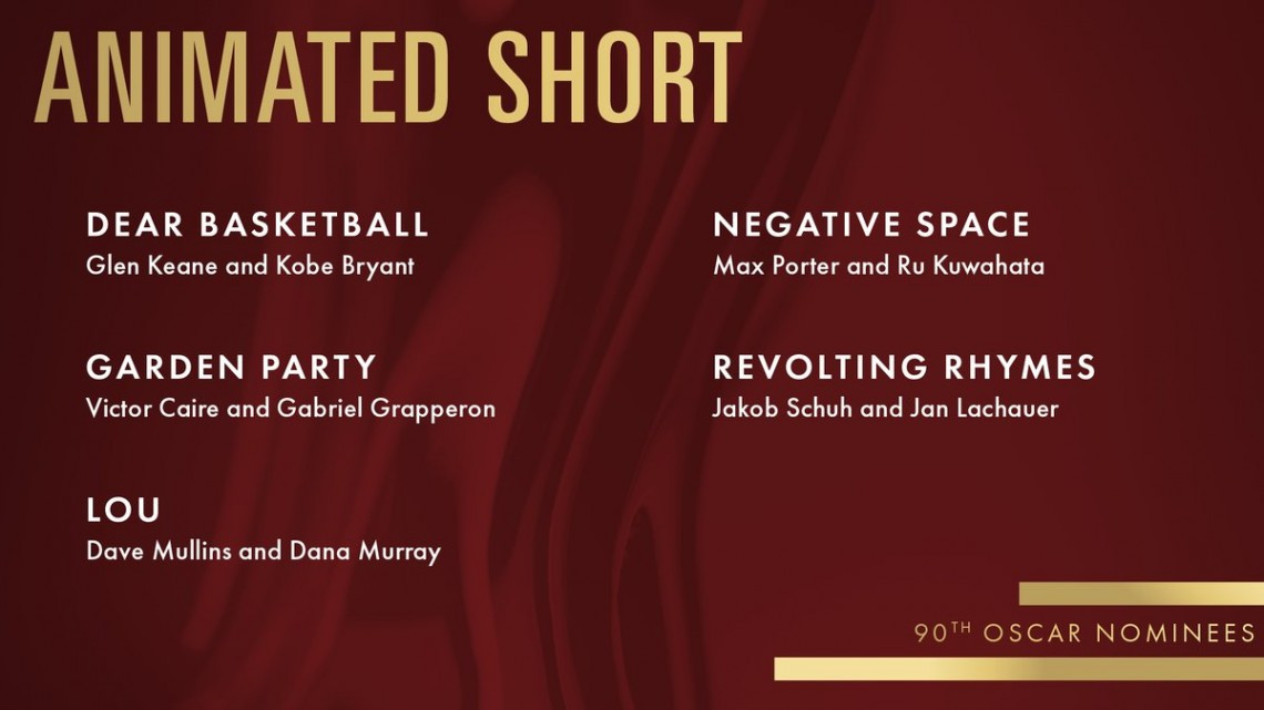 ¡Lista de nominados al Oscar 2018!