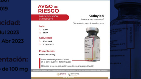 Cofepris alerta de falsificación de tres medicamentos 