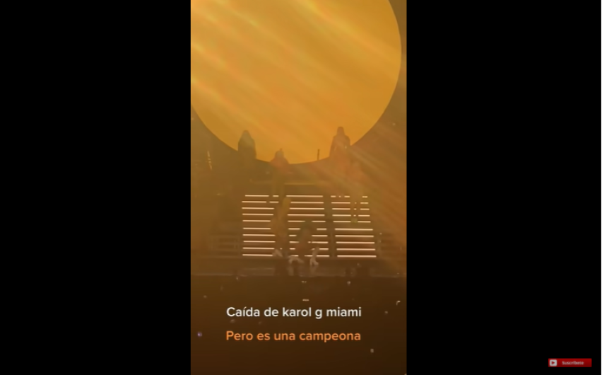 Karol G sufre espantosa caída en el escenario