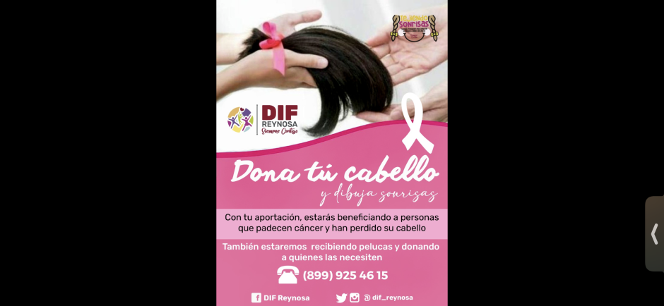 Invita DIF Reynosa a donar cabello