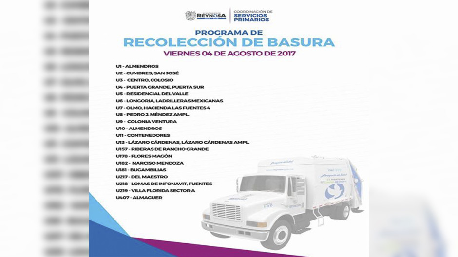 Programa de recolección de basura