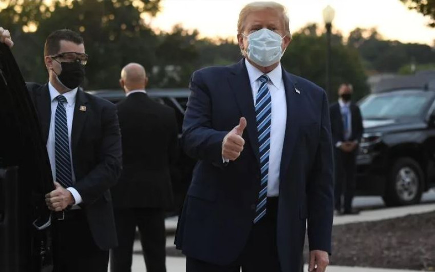 A pesar de tener COVID-19, Trump asegura que que él no es "contagioso"