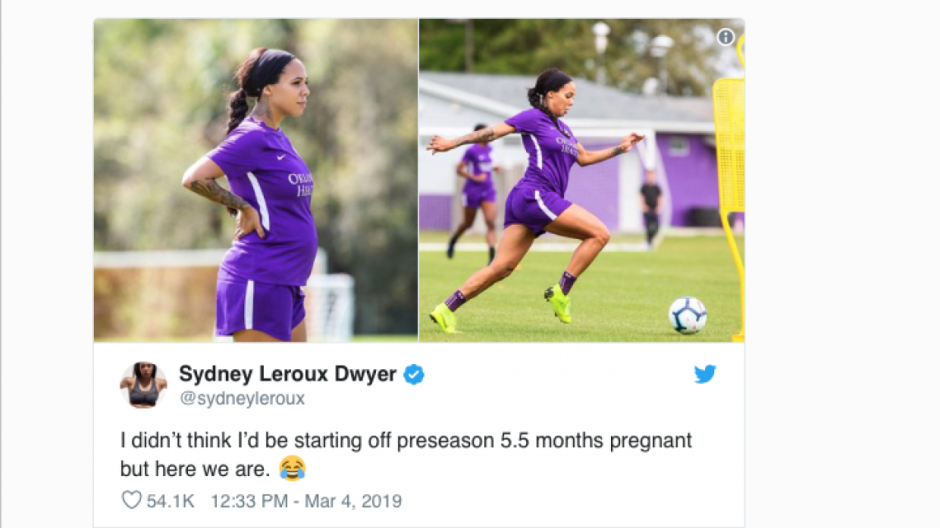 Sydney Leroux inicia la pretemporada con cinco meses de embarazo