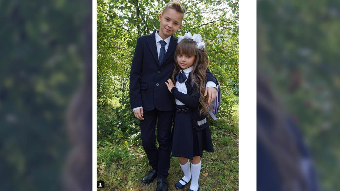 La niña "más guapa del mundo", va a la escuela