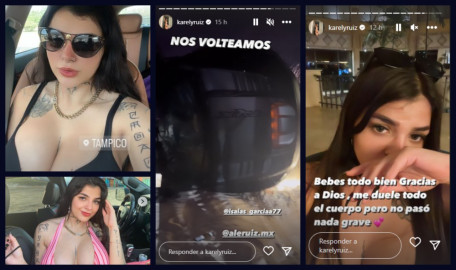 Sufre Karely Ruíz aparatoso accidente en Tampico; sale ilesa