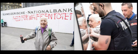 Anciana pinta grafiti y es detenida