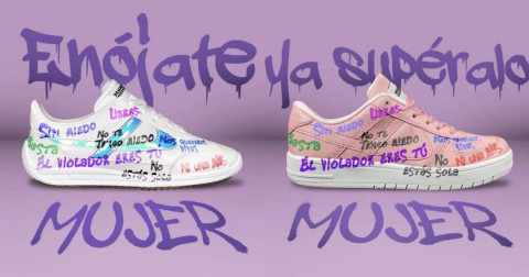 Critican a Panam por sacar tenis ‘feministas’ sobre el 8M