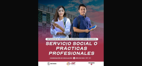 Apoya DIF Reynosa a estudiantes para realizar servicio social y prácticas profesionales