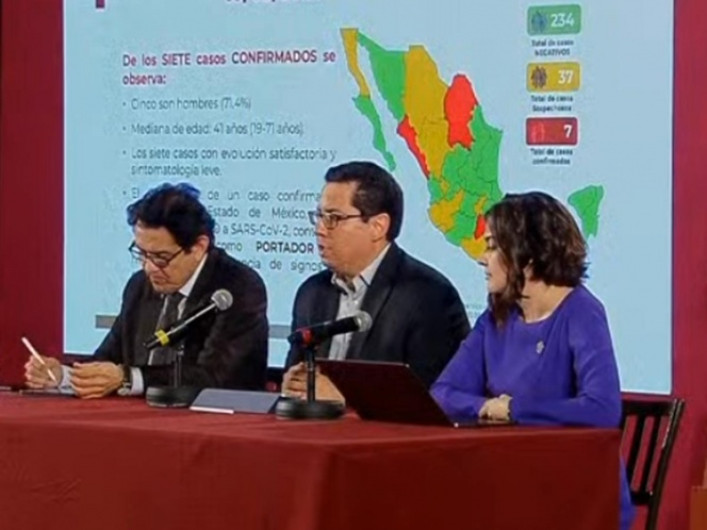 7 casos de Covid-19 y 37 sospechosos en México