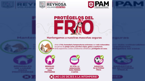 Exhorta Gobierno de Reynosa a proteger a las mascotas