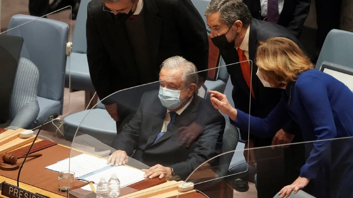 Preside López Obrador reunión del Consejo de Seguridad de la ONU