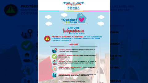 Exhorta Ayuntamiento a celebrar la Independencia desde casa