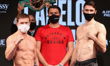 'Canelo' Álvarez y Callum Smith sin problemas para dar el peso previo a su pelea del sábado