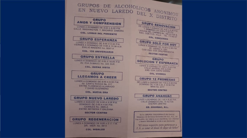 Promueven Semana Nacional De Alcohólicos Anónimos para Jóvenes