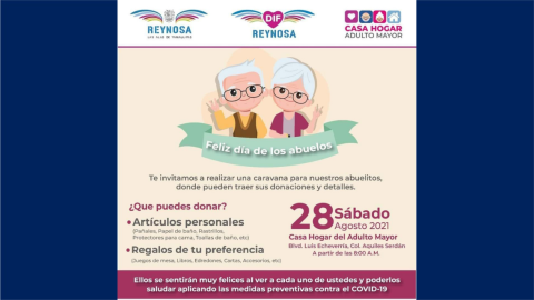 DIF Reynosa organiza caravana para celebrar el Día del Adulto Mayor
