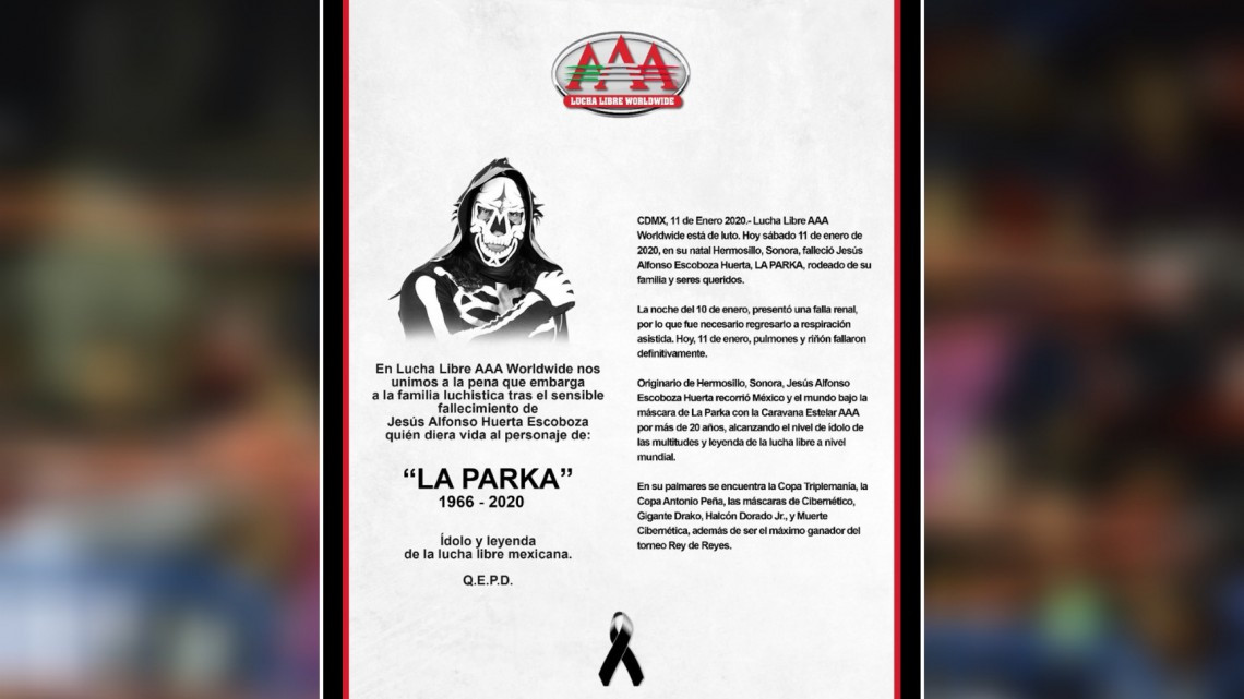 Fallece La Parka a los 54 años de edad