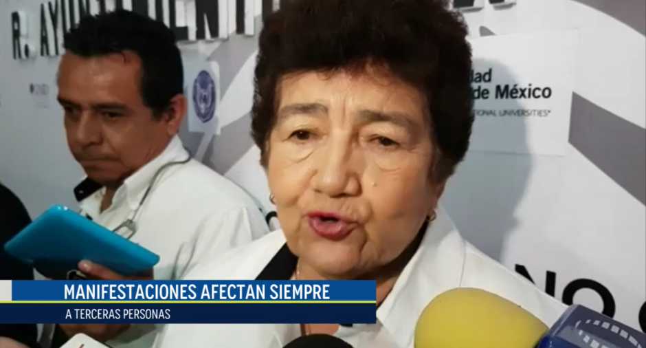 Magdalena Peraza se pronuncia en contra de afectar a terceros con manifestaciones