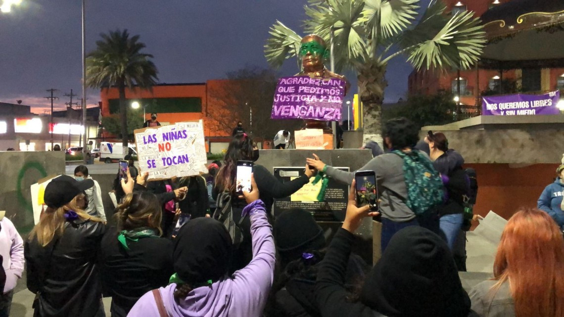 Feministas marchan en Reynosa, exigen justicia