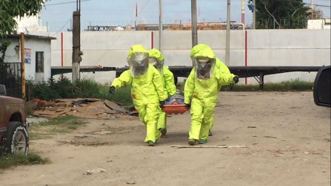 Realizan simulacro con la industria y vecinos aledaños a la empresa