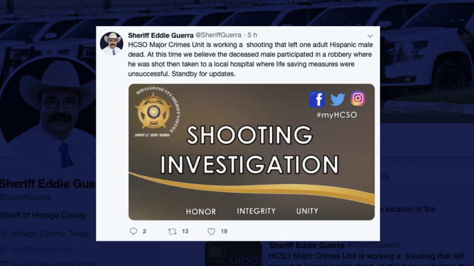 Un muerto tras tiroteo en el condado Hidalgo