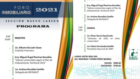 Invitan profesionales inmobiliarios a foro de bienes raíces en Nuevo Laredo
