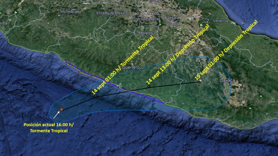 Se forma tormenta tropical cerca de Guerrero