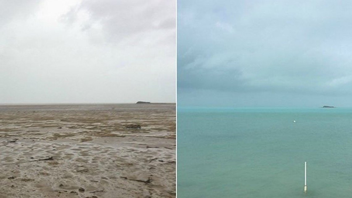 El mar se fue con la llegada de Irma