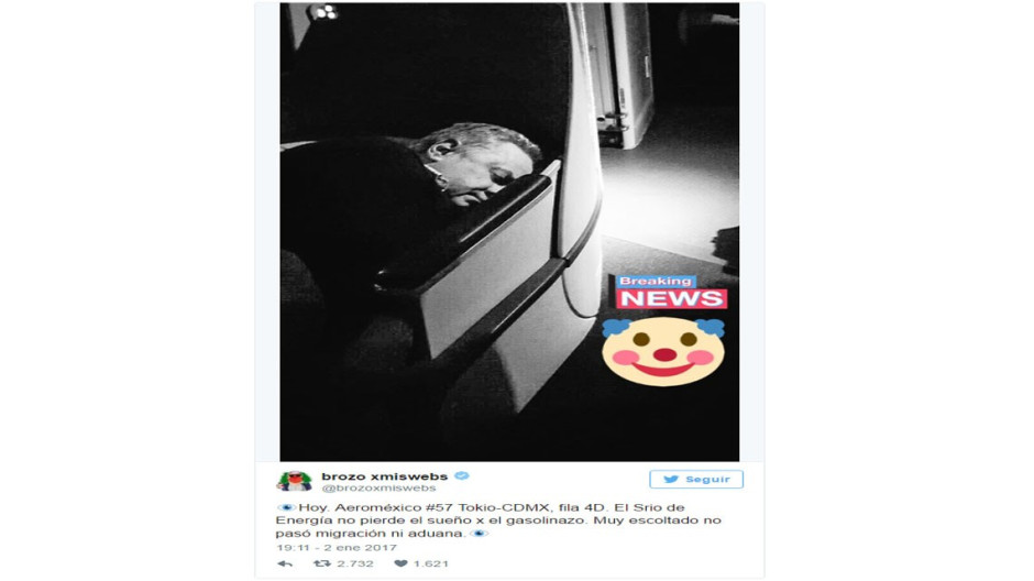 Durante vuelo Tokio-CDMX, exhiben a Secretario de Energía