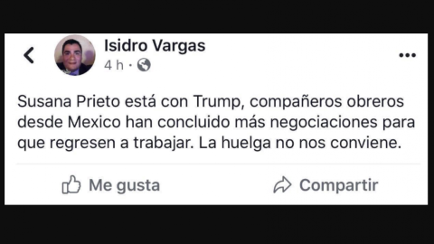 Asegura segundo síndico que Susana Prieto está con Donald Trump