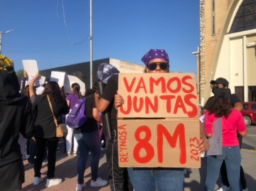 Lista marcha 8M en Reynosa