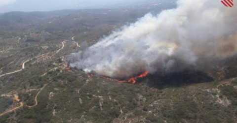 Dan por controlado incendio en Valencia, España