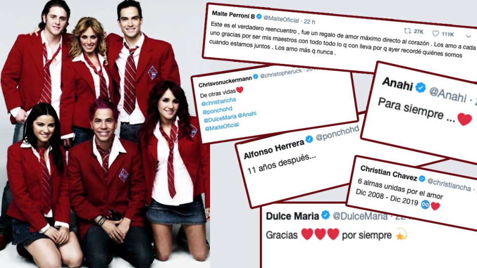 El elenco de RBD se reúne por primera vez en once años y causa emoción