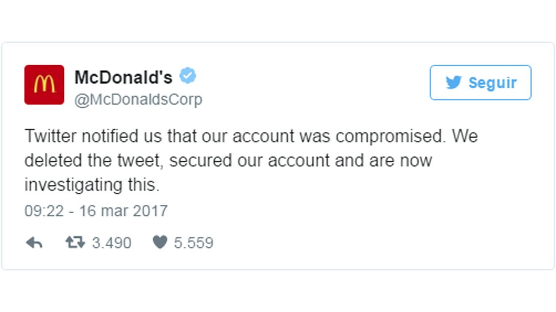 Tweet de McDonald's a Trump causa polémica