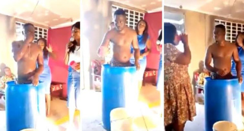 Pastor hace que fieles beban el agua en la que se bañó