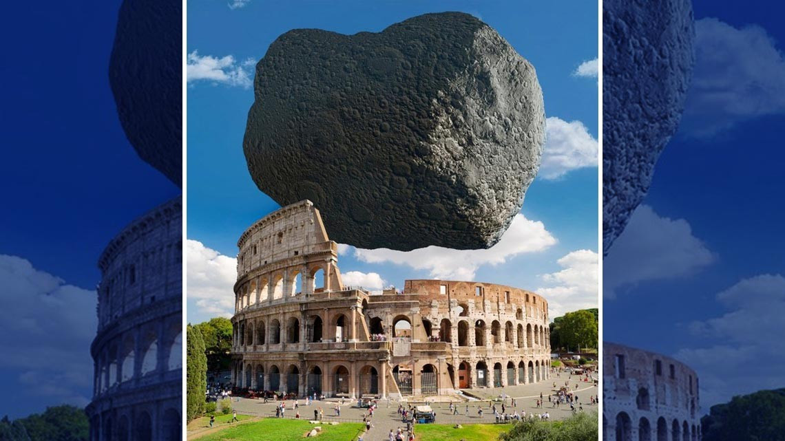 ESA muestra cómo se verían dos asteroides si llegaran a la Tierra