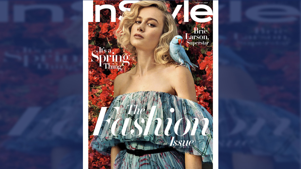 Brie Larson posa rodeada de pájaros para InStyle