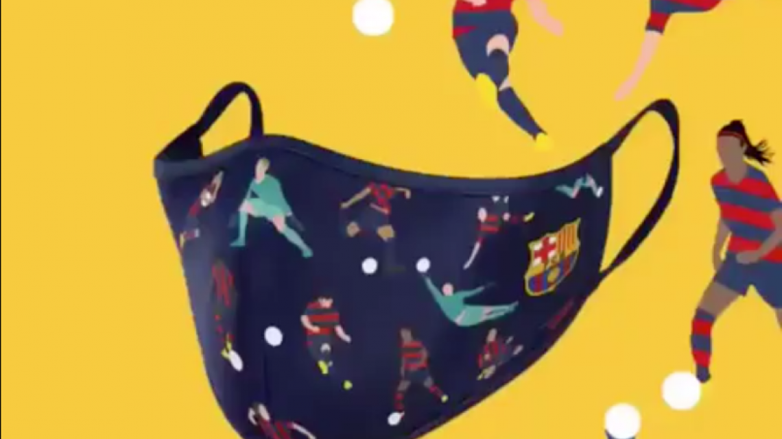 El  FC Barcelona pone a la venta sus primeras mascarillas protectoras 