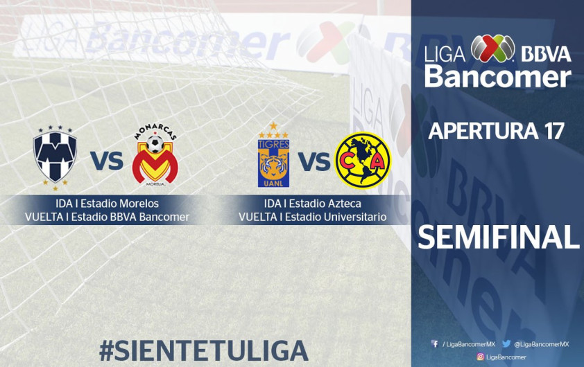 Así quedan las semifinales del Apertura 2017