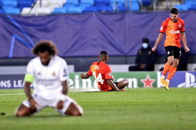 Real Madrid pierde ante el Shakhtar Donetsk en su debut en la Champions League