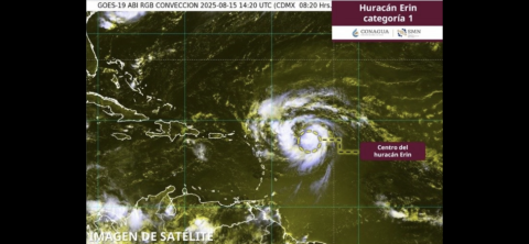 Tormenta tropical Erin se convierte en el primer huracán de la temporada en el Atlántico