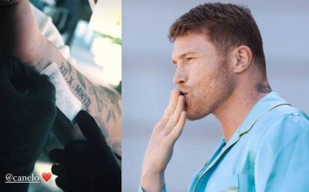 El nuevo tatuaje del Canelo: ¿qué dice y a quién se lo dedica?