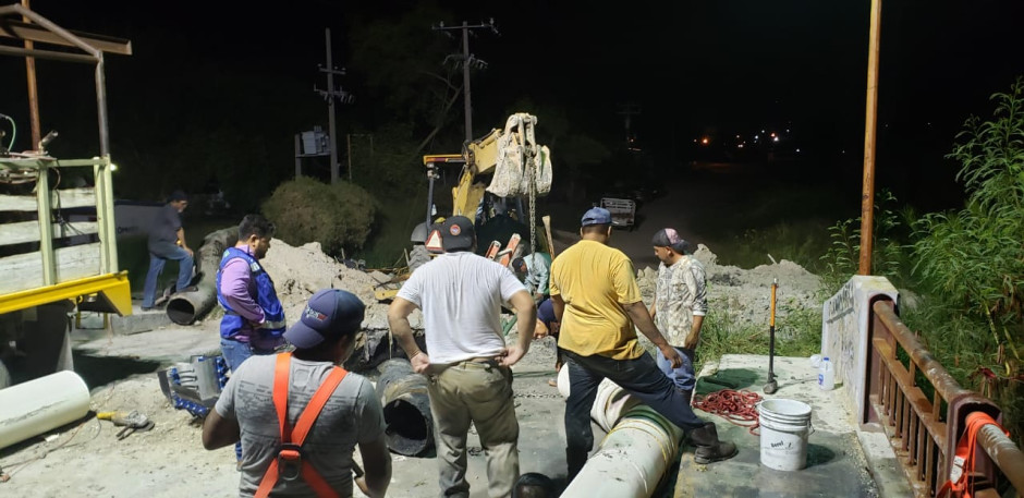 Rehabilita la COMAPA cárcamo en La Presa y controla derrames de aguas residuales