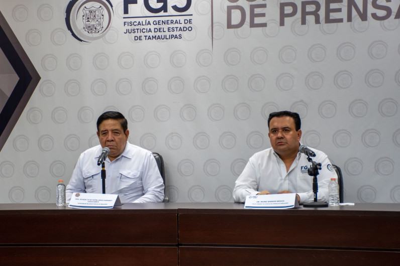 Fiscalía General de Justicia del Estado de Tamaulipas presentó en conferencia datos relevantes sobre los hechos ocurridos contra el magistrado 
