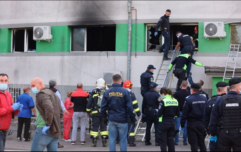 Incendio en hospital de Rumanía deja siete pacientes fallecidos